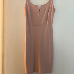 Soprano Tank Top Dress w/ Wire V-Neck Cutout - Light Pink